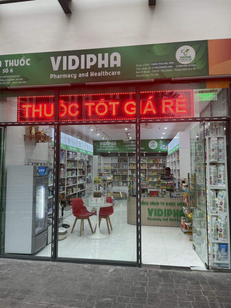 Nhà thuốc VIDIPHA đạt chuẩn GPP tại Thành phố Hà Nội