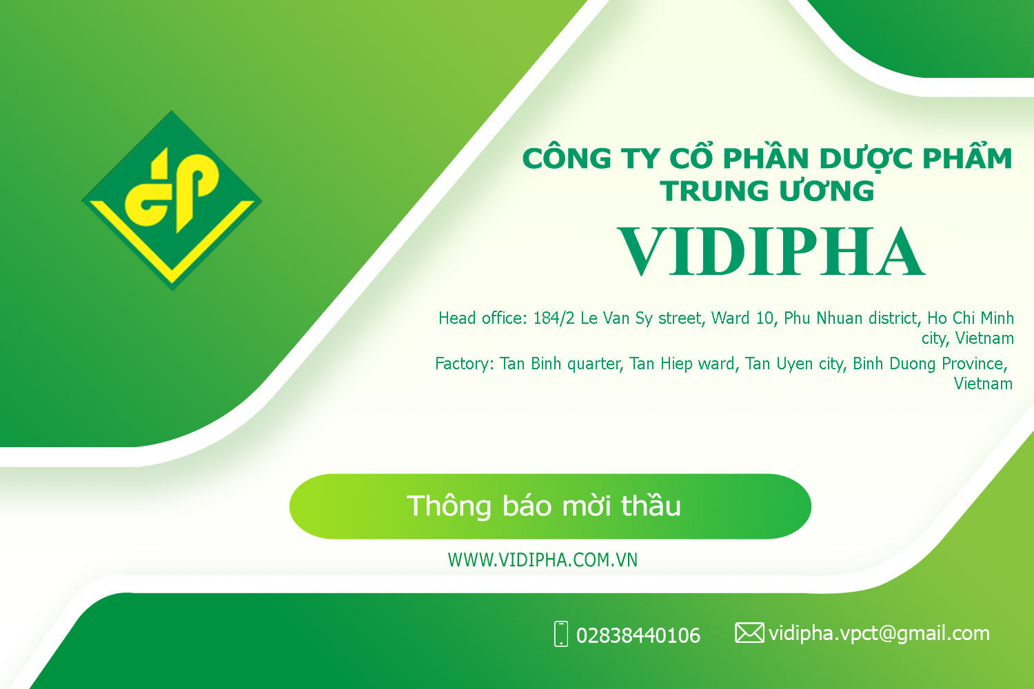 Thông báo mời thầu tháng 7/2022