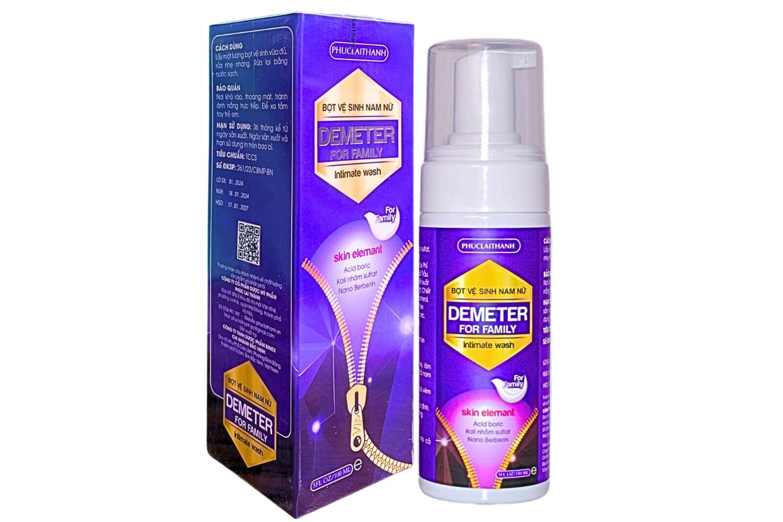 BỌT VỆ SINH DEMETER NAM NỮ Loại 100ml